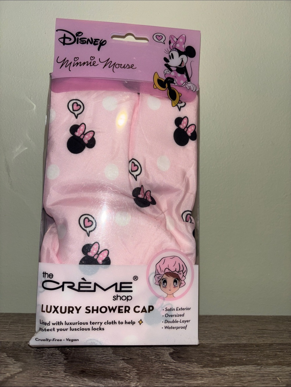 Disney Pink Minnie Mouse Luxury Shower Cap